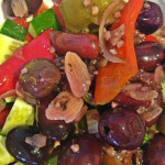 Summer tomato olive salad